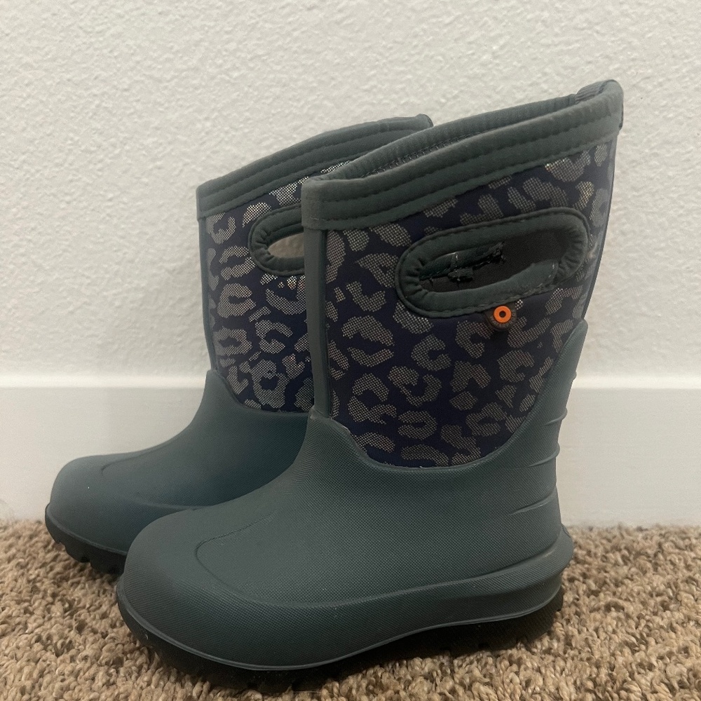 Winter Toddler Girl's Bogs Boots K's Neo CLASSIC METALLIC Leopard Boot Size 8